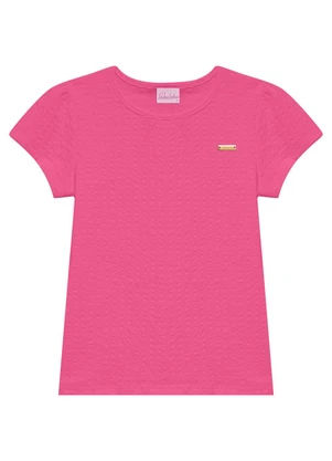 Duduka - Blusa Infantil com Plaquinha   Rosa - DUDUKA