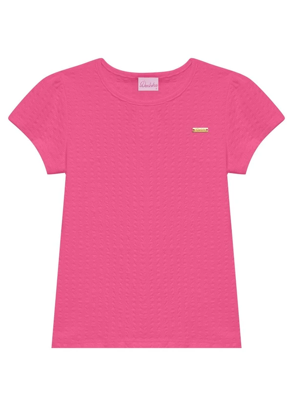 Duduka - Blusa Infantil com Plaquinha Rosa
