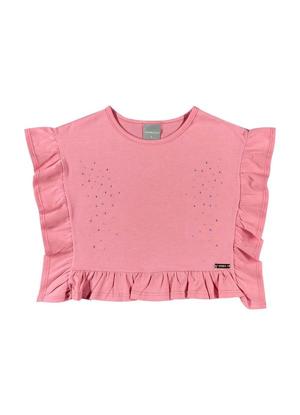 Quimby - Blusa Infantil com Strass para Menina Rosa 3