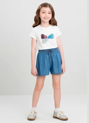 Blusa Infantil com Strass Quimby Branco - QUIMBY