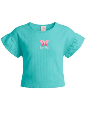 Brandili - Blusa Infantil Cotton com Bordado Verde - BRANDILI