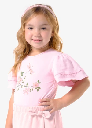 Trick Nick - Blusa Infantil Cotton com EstampaRosa - TRICK NICK