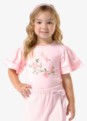 Trick Nick - Blusa Infantil Cotton com EstampaRosa - TRICK NICK