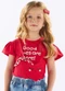 Up Baby - Blusa Infantil Cotton com Laço Vermelho - variação: Vermelho