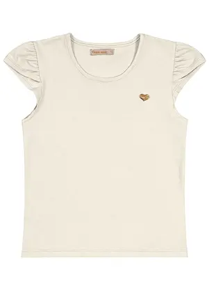 Trick Nick - Blusa Infantil Cotton Menina Bege - TRICK NICK