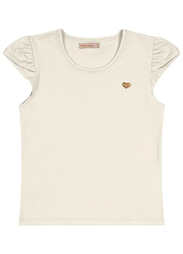 Trick Nick - Blusa Infantil Cotton Menina Bege