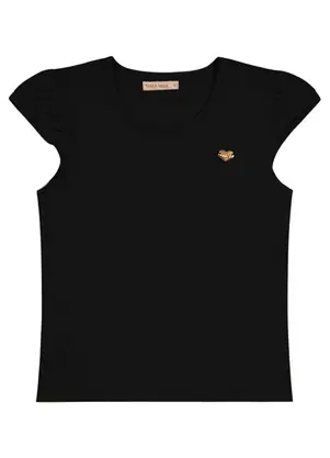 Trick Nick - Blusa Infantil Cotton Menina Preto - TRICK NICK