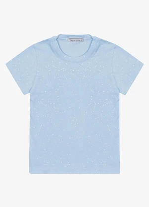 Trick Nick - Blusa Infantil Cotton Glitter Azul - TRICK NICK