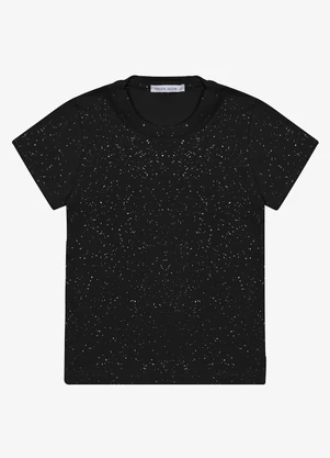 Trick Nick - Blusa Infantil Cotton Glitter Preto - TRICK NICK