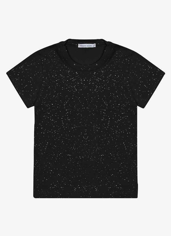 Trick Nick - Blusa Infantil Cotton Glitter Preto