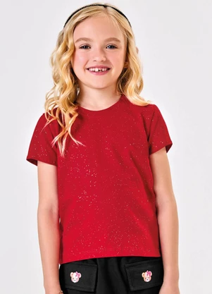 Trick Nick - Blusa Infantil Cotton Glitter Vermelho - TRICK NICK