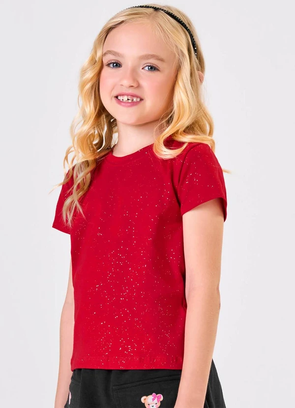 Trick Nick - Blusa Infantil Cotton Glitter Vermelho 4