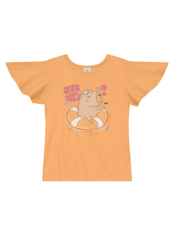 Brandili - Blusa Infantil de Capivara com Strass Amarelo 3