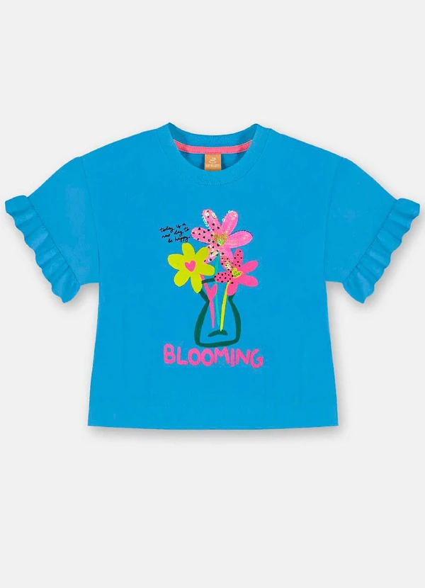 Up Baby - Blusa Infantil em Algodão Azul 3