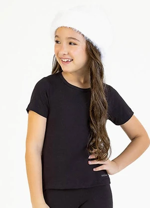 Soft Bonni - Blusa Infantil em Cotton Preto - SOFT BONNI