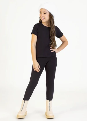 Soft Bonni - Blusa Infantil em Cotton Preto - SOFT BONNI