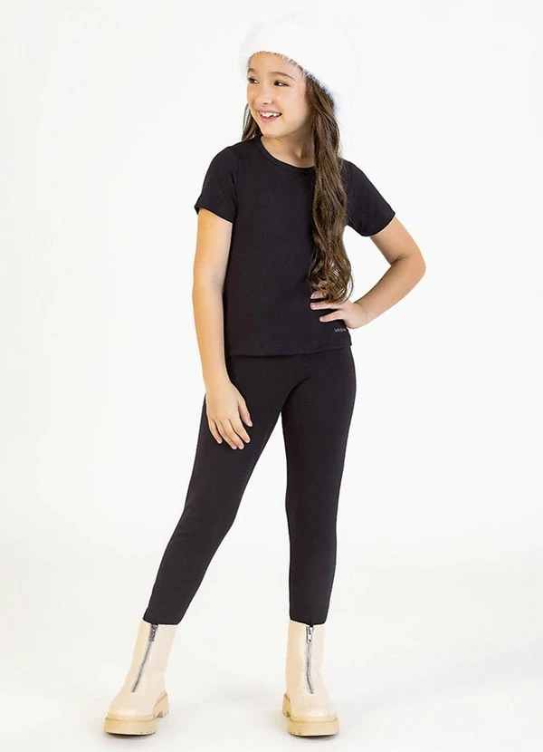 Soft Bonni - Blusa Infantil em Cotton Preto 2