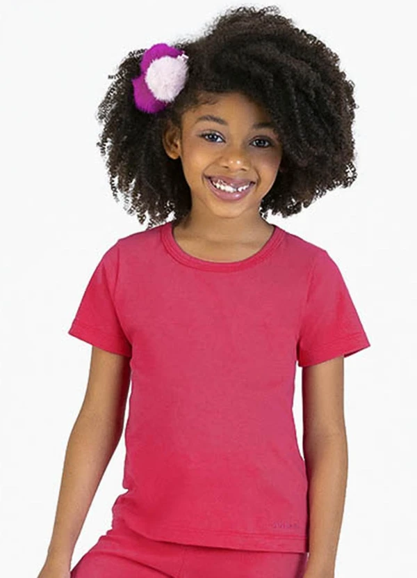 Soft Bonni - Blusa Infantil em Cotton Rosa