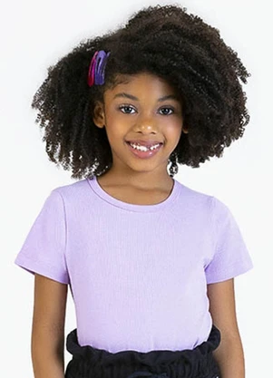 Soft Bonni - Blusa Infantil em Cotton Roxo - SOFT BONNI