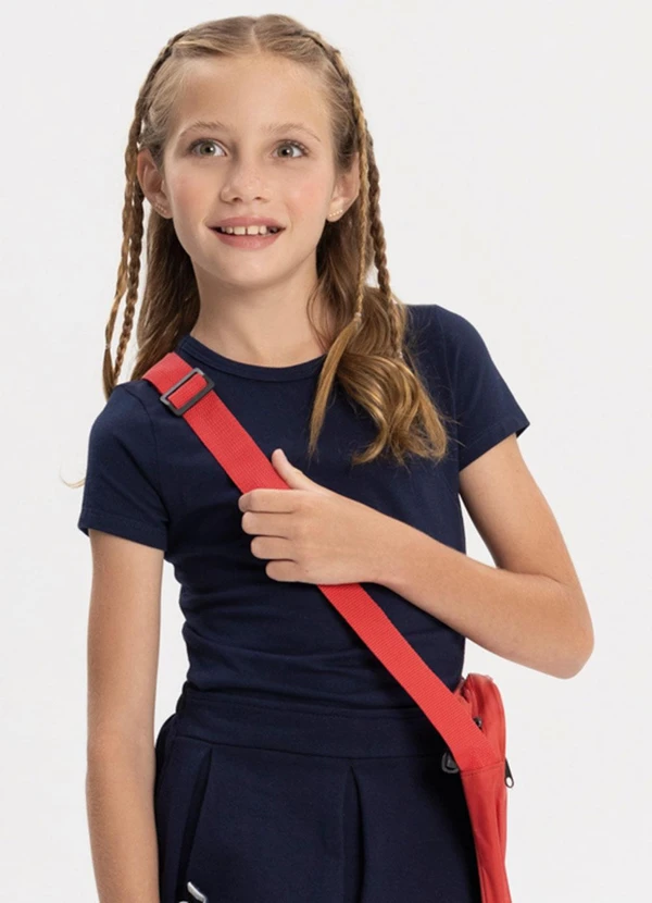 Alakazoo - Blusa Infantil em Malha Cotton Básica Azul 1