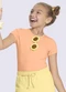 Alakazoo - Blusa Infantil em Malha Cotton Básica Laranja - variação: Laranja