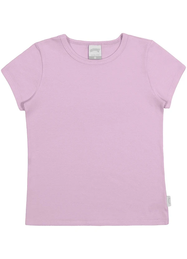 Alakazoo - Blusa Infantil em Malha Cotton Básica Rosa 1