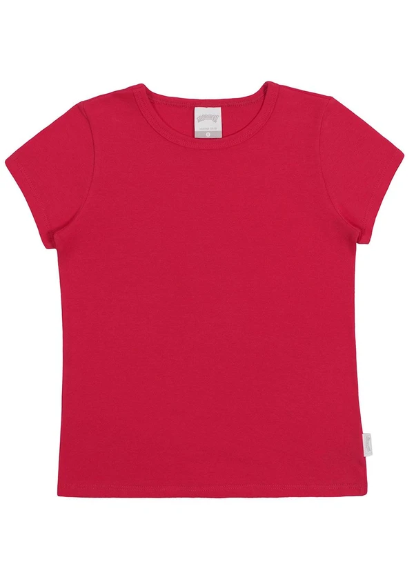 Alakazoo - Blusa Infantil em Malha Cotton Básica Vermelho 3