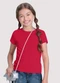 Alakazoo - Blusa Infantil em Malha Cotton Básica Laranja - variação: Vermelho