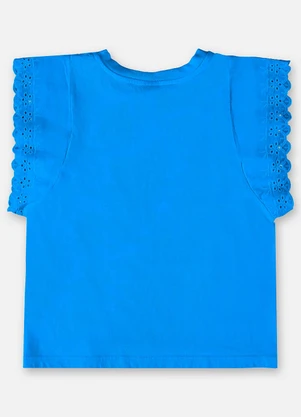 Up Baby - Blusa Infantil em Meia Malha Azul - UP BABY