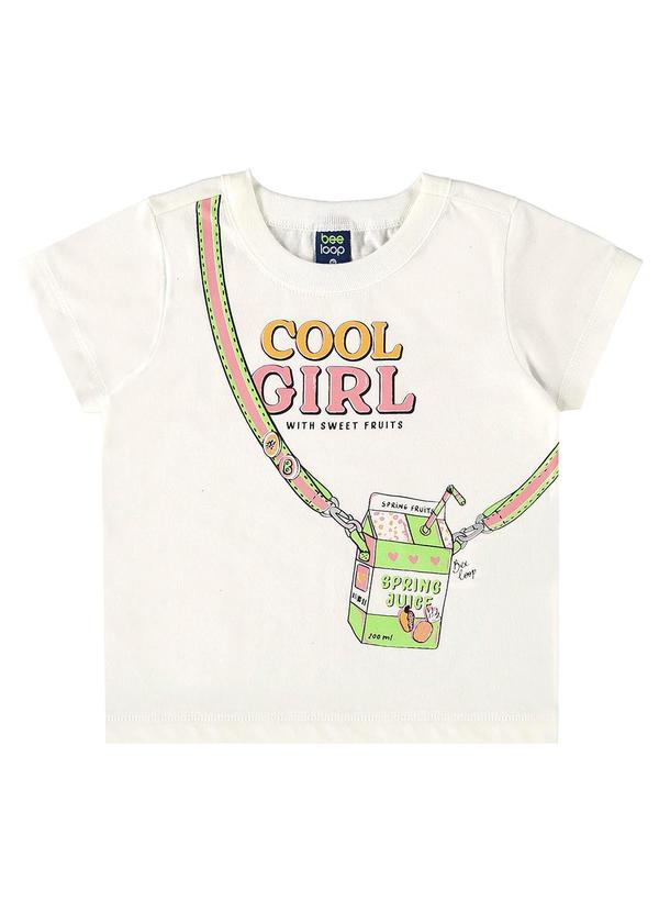 Bee Loop - Blusa Infantil em Meia Malha Bege