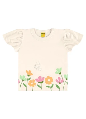 Rovi Kids - Blusa Infantil em Meia Malha Bege - ROVI KIDS