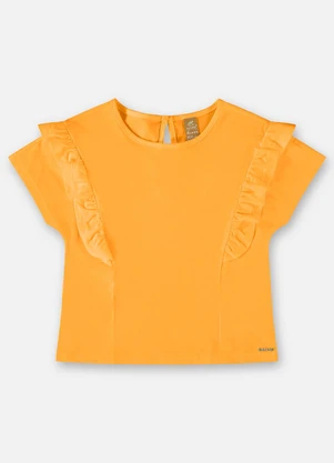 Up Baby - Blusa Infantil em Meia Malha Laranja - UP BABY