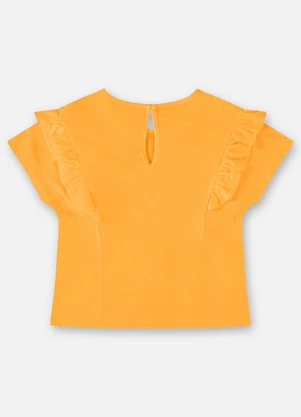 Up Baby - Blusa Infantil em Meia Malha Laranja - UP BABY