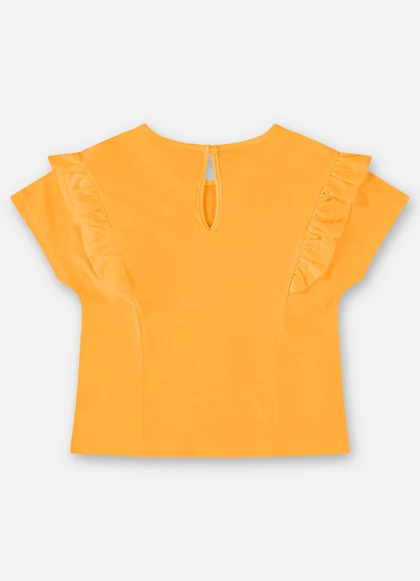 Up Baby - Blusa Infantil em Meia Malha Laranja 2