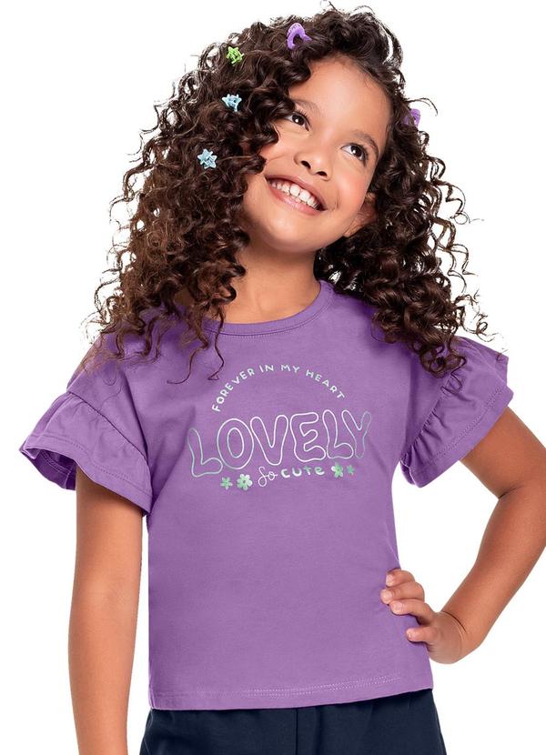 Bee Loop - Blusa Infantil em Meia Malha Roxo