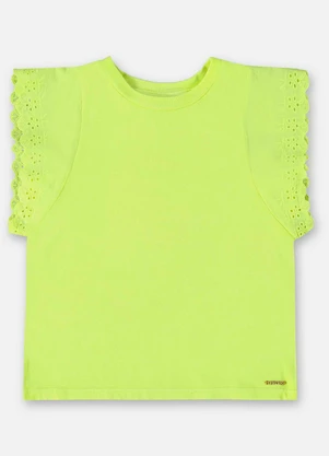 Up Baby - Blusa Infantil em Meia Malha Verde - UP BABY