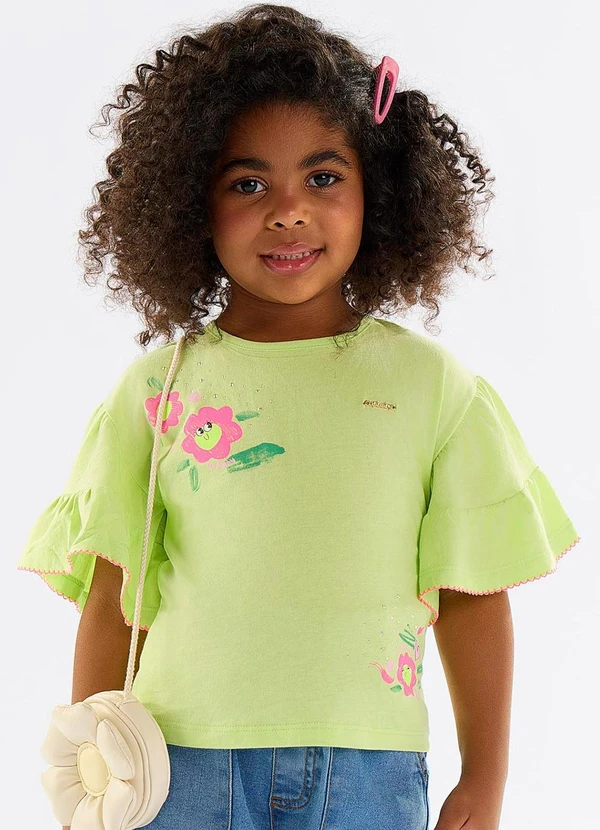Up Baby - Blusa Infantil em Meia Malha Verde