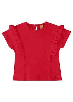 Up Baby - Blusa Infantil em Meia Malha Vermelho - UP BABY