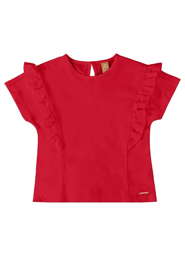 Up Baby - Blusa Infantil em Meia Malha Vermelho