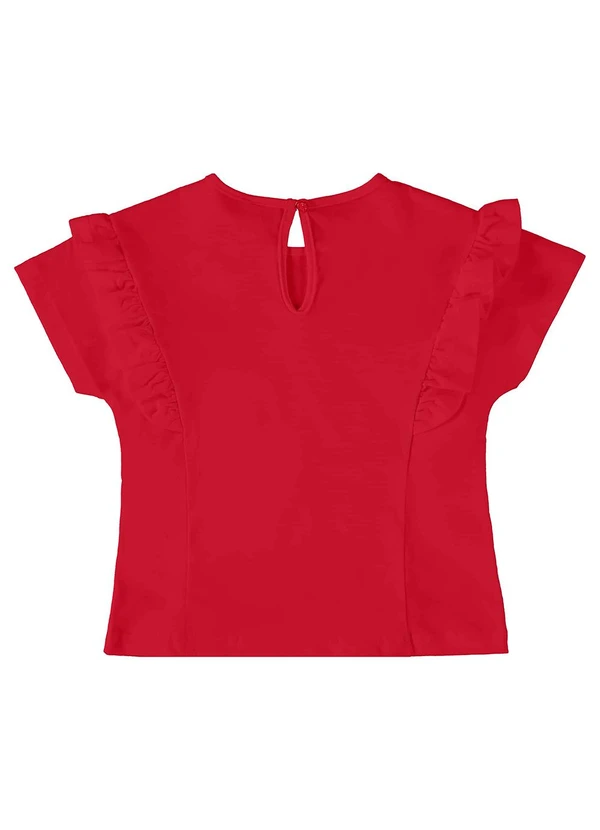 Up Baby - Blusa Infantil em Meia Malha Vermelho 2