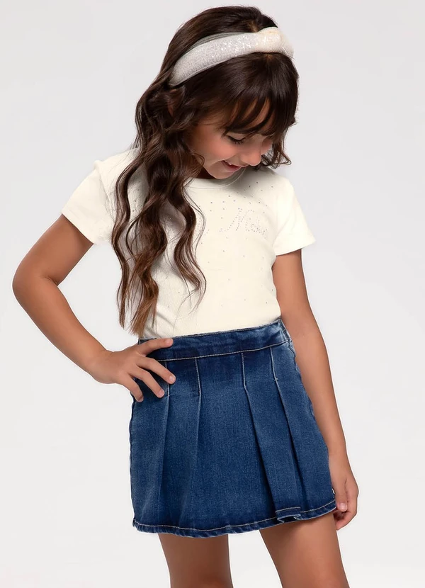 Trick Nick - Blusa Infantil em Ribana Bege 4