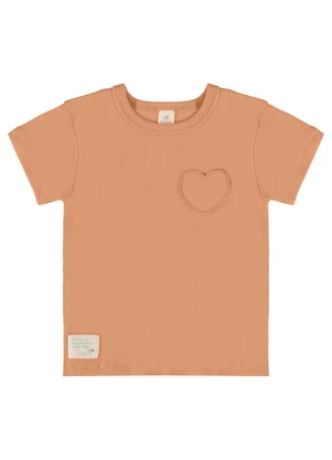 Up Baby - Blusa Infantil em Ribana Canelada Marrom - UP BABY
