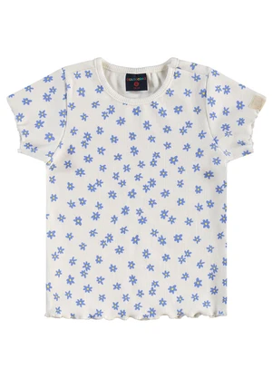 Guloseima - Blusa Infantil em Ribana Estampada Bege - GULOSEIMA