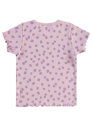 Guloseima - Blusa Infantil em Ribana Estampada Roxo - GULOSEIMA