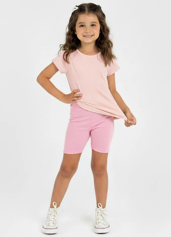 Guloseima - Blusa Infantil em Ribana Rosa 2