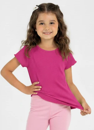 Guloseima - Blusa Infantil em Ribana Rosa - GULOSEIMA
