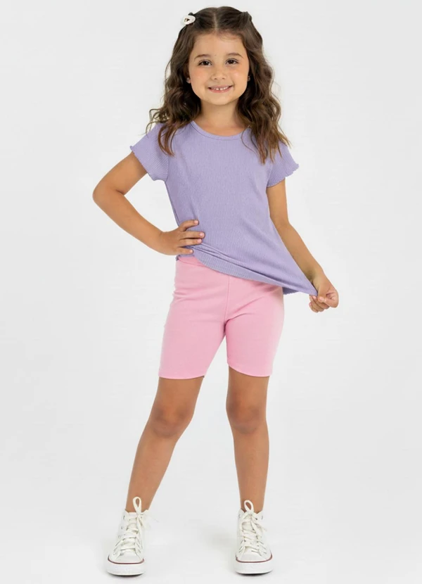 Guloseima - Blusa Infantil em Ribana Roxo 2