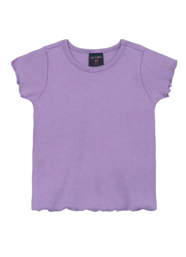 Guloseima - Blusa Infantil em Ribana Roxo 3