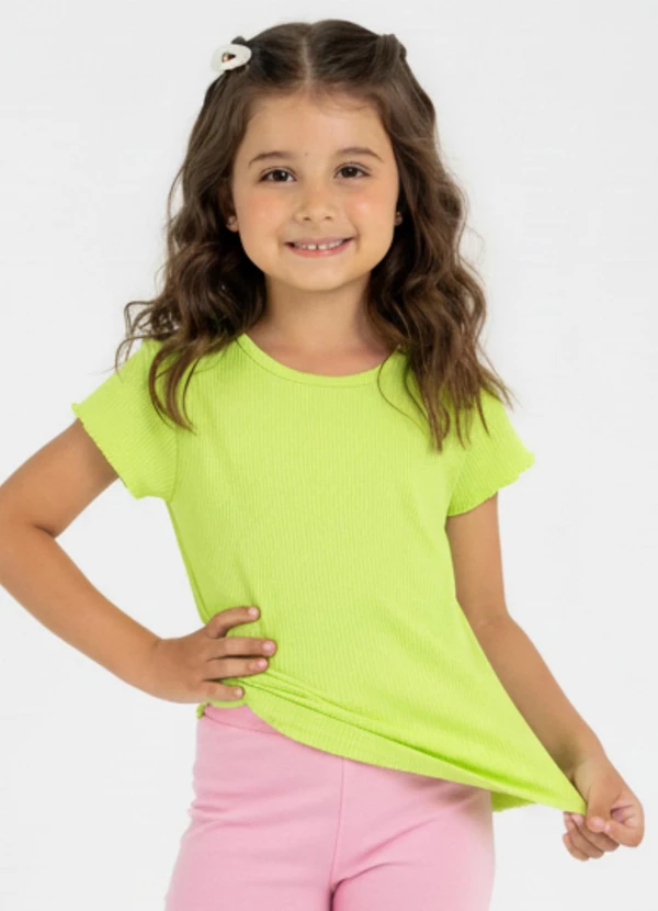 Guloseima - Blusa Infantil em Ribana Verde