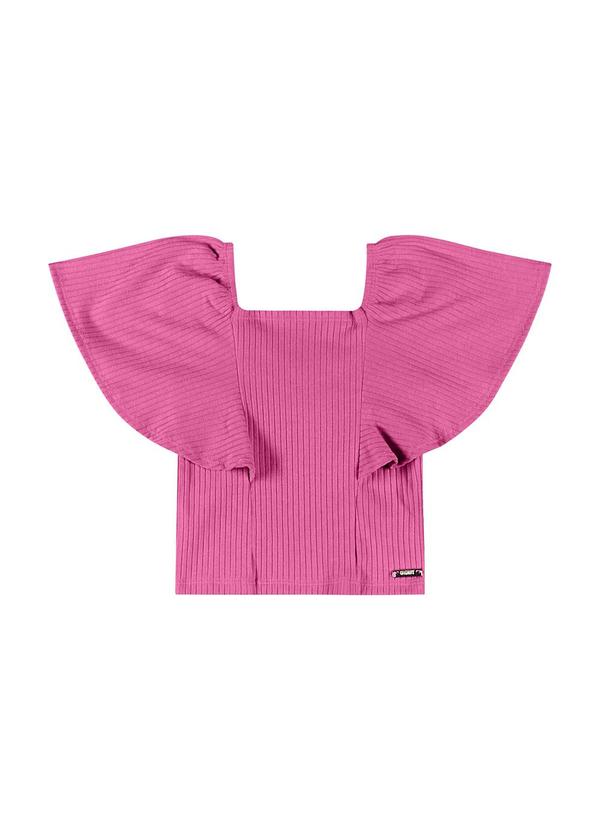 Quimby - Blusa Infantil em Ribana para Menina Rosa 3